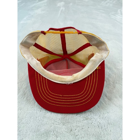 1981 McDonalds McRib Pig Face Trucker Hat Vintage Retro Yellow Mesh Red Rare - Picture 5 of 5